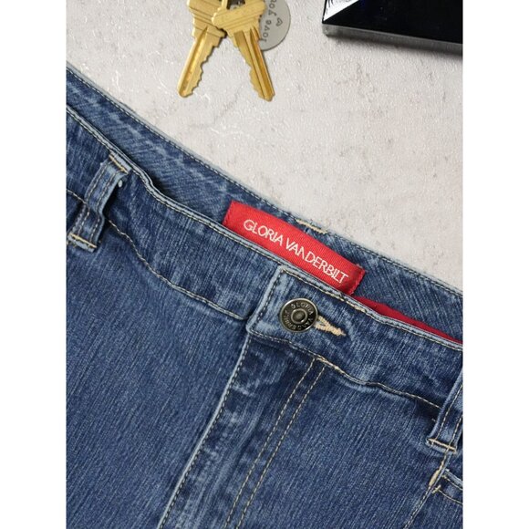 Y2k Gloria Vanderbilt Dark Wash Denim Skirt - Picture 4 of 4